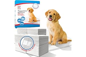 R MOVE 200 Traversine Cani 60x60 con Adesivi, Tappetini Igienici per Cani, Traverse Cane EXTRA Assorbenti, Telini Pipi, Tappetino Igienico con rivestimento antiodore Traversina Assorbente