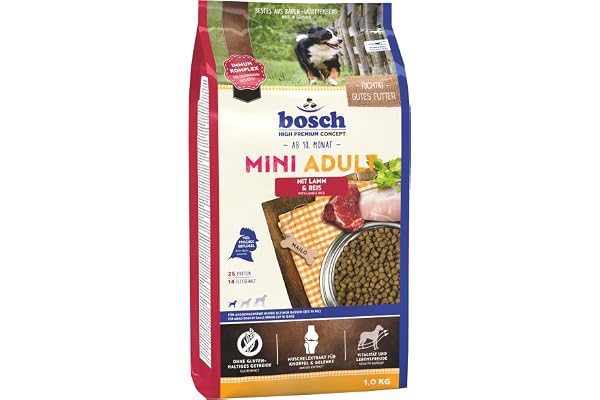 TIERNAHRUNG Mini Adult 5205003 Torrt hundfoder, Lamm och ris, 3 kg