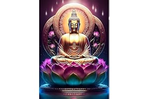 MAXBYE Buddha 5D Diamond Painting Kits for Adults, DIY Diamond Art Full Drill Crystal Rhinestone Painting Pictures Embroidery Craft Kits for Home Wall Decor 12x16inch