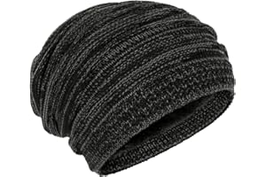 Jiusely Beanie Hat for Men, Slouchy Beanie Hats, Thick Skull Cap with Fleece Lining, Soft Warm Knit Hats Perfect for Spring, Autumn and Winter