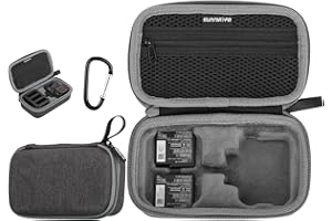Gdraco Carcasa rígida para Insta360 Ace/Ace Pro 2/1, funda de transporte compacta, compatible con cámara deportiva Insta360 Ace Pro y accesorios con hebilla de montañismo, gris, Bolsa de