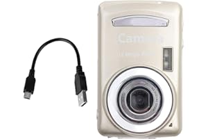 FOLOSAFENAR Videocamera digitale, piccola videocamera da 16MP 720P 30FPS, fotocamera digitale HD con zoom 4X, portatile e leggera, per viaggi in casa (oro)