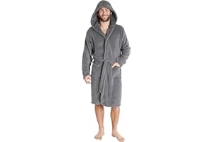 CityComfort Bademantel Herren Flauschig, Fleece Morgenmantel Herren Dressing Gown Men