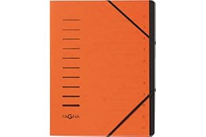 Pagna 40059-12 teczka, 12 przegródek, 1-12, pomarańczowa