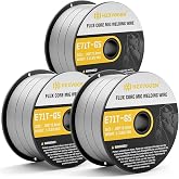 H HZXVOGEN MIG Welding Wire E71T-GS with Flux Core 0.8mm 3PCS | For Carbon Steel and Mild Steel,Low Spatter for Outdoor,Weldi