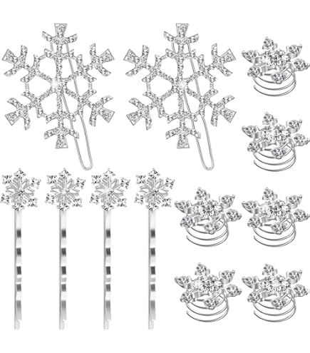 1 x sneeuwvlok-haarband, 2 stuks haarspelden met sneeuwvlok, haaraccessoires, sneeuwvlokkenhoofdband voor dames, modieus haaraccessoire, haaraccessoires