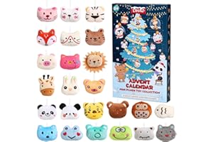 LIHAO Calendario dell'Avvento Bambini 2025, 24 Peluche di Animali con cordino per Appendere, per Bambine Bambini Amici, Decorazione Natalizia, Giocattolo Regalo Calendario Avvento