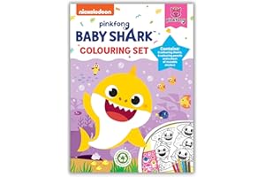 ALLIGATOR - Baby Shark Colouring Set, Colouring Books for Children, Colouring Pencils, Resusable Stickers, Baby Shark Colouring Book, Colouring Books, Kids Colouring Books