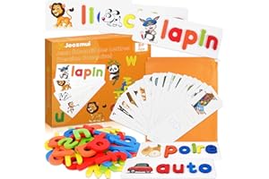 Joozmui Spielzeug ab 3 4 5 6 7 8 Jahre Mädchen, Buchstaben Lernen Lernspiele (Französische Fassung)