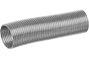 LIRAST Ø 80mm / 1.5m Aluminium Ducting Hose - Air Flexible Duct for Tumble Drier, Cooker Hood, Extractor Fan, Hydroponics Grow Room