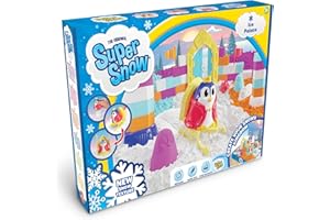 GOLIATH Super Snow - Lodowy Pałac - Magiczny piasek - Od 3 lat - Nowa tekstura - Miękka w dotyku - Nie wysycha - Pudełko z grą zamienia się w pałac! - Twórcy Super Sand