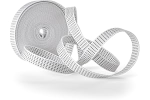 IdeaGenesis - Cinta para Recogedor de Persianas Enrrollables | Cuerda de Repuesto para Carrete de Toque Suave y Rígido | Resiste Rayos UV y Abrasión (Blanca pintas, Cinta 14mm)