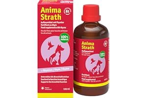 Anima-Strath au Thym – Sirop Bronchique Naturel pour Chiens et Chats | Complément Alimentaire Liquide pour Le Système Respiratoire, la Toux et l’Immunité