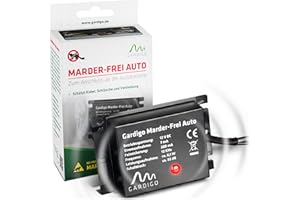 Gardigo® Répulsif Martre Ultrasonique pour Voiture | Protégez Votre Véhicule Contre Les Martres, Rongeurs | Sécurité Automobile | Compartiment Moteur | Branchement sur la Batterie d'Automobile 12 V.