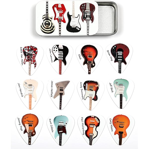 Mr.nyc Guitar Picks Holder Case With Zipper, Variety Pack