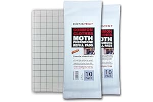 Entopest 19 -Pack Clothes Moth Monitoring Peds – Refill for Room & Wardrobe Hanger Units – For Detection of Tineola bisselliella