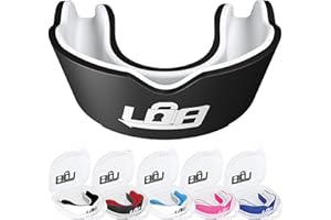 LOCKED DOWN ATHLETICS Gum Shield for Rugby, MMA, Hockey, Boxing and More - Premium Multi Layer Slim Fit Sports Mouth Guard - Ultimate Protection for Men and Women (Ages 12+) Maximum Safety for Sports