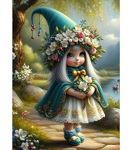 5D Diamond Painting Kit - Entspannendes DIY Mit Blumen-Zug Motiv