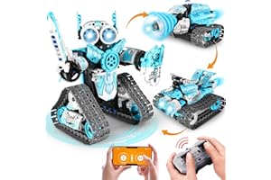 JOYTREKY Technic Robot Juguete, 3 en 1 Juego de Construcción de Robots Robot Programable con App y Mando a Distancia, Ideas de Regalos para Niños de 6 7 8 9 10 11 12 + Años (BLU)