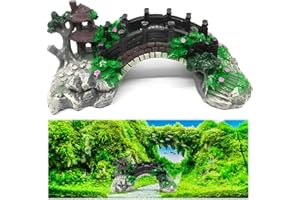 HPiano Decorazioni Acquario Artificiale Resina Acquario Acqua Acquario paesaggistica, Legno Decorativo Ponte Acquario Accessori Ponte in Resina Ponte ad Arco Vintage per Acquario Ornament