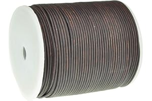 ‎ESNADO esnado Lederschnur Rund - 1 mm. Antik Braun. 5 Meter | ECHTES Leder | pflanzlich gegerbt | ideal für die Herstellung von Schmuck und Armbändern, Basteln oder Dekorieren, DIY-Projekte, Mittelalter