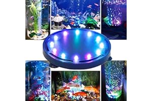 BANGMINDA STARPIA 12LED Llluminazione Acquarioe, Acquario Bubble Light, Colorato Acquario Bolla d' Aria Pietra Fish Tank Bubble Decorativo Ornamenti