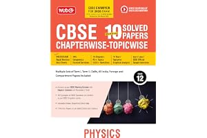 (Old Edition)MTG CBSE 10 Years (2025-2016) Chapterwise Topicwise Solved Papers Class 12 Physics Paperback 17 March 2025