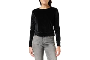 Urban Classics Damen Ladies Short Velvet Crew