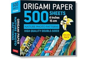 Origami Paper 500 sheets Nature Photo Patterns 6" (15 cm) /anglais: Tuttle Origami Paper: Double-Sided Origami Sheets Printed with 12 Different Designs (Instructions for 6 Projects Included)