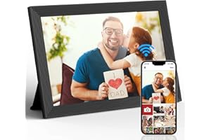 DISAENVIR Digital Photo-Frame 10.1 Inch HD IPS Digital Picture Frame WIFI with TouchScreen & 32 GB Storage, Electronic Smart Photo Frame with Calendar/Auto-Rotate/Moment of Contact, Black