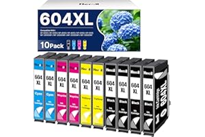 Heroil 604 604XL Cartuccia d'inchiostro Compatibile, Adatta per Cartucce Epson 604 604XL per Epson Expression Home XP-2200 XP-4200 XP-3200 XP-2205 XP-3205 Workforce WF-2930 WF-2910 WF-2950(10 Pack)