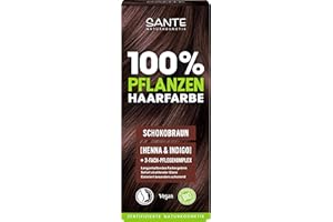 ‎SANTE NATURKOSMETIK SANTE Naturkosmetik Pflanzenhaarfarbe - Schokobraun - 100g - natürliche Coloration mit Bio-Henna & Indigo - Haarfarbe ohne Ammoniak & Peroxide - vegan & dermatologisch getestet