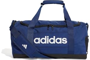 adidas unisex - vuxen Essentials Linear Duffel Bag Duffel Bag, dark blue/white, S