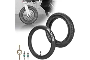 WEIYINGSI Pneus et chambres à air avant 12/12,5 × 1,75/2,125/2,25 compatibles avec les modèles de chariot de jogging à 3 roues (poussettes simples et doubles), y compris Revolution SE/Pro/Flex/SU/Ironman