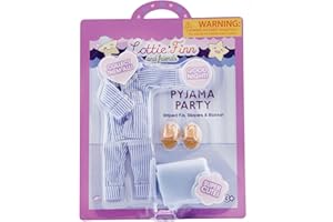 Lottie Pyjama Party | Slumber Party Doll Pajamas | Bedtime Doll Clothes | Bedtime Doll Accessories