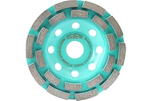 Diamant à Meuler Béton 125 mm - Double Rangée Disque Diamant, Meule Diamantée pour Granit Marbre Maçonnerie,LEKOMESH