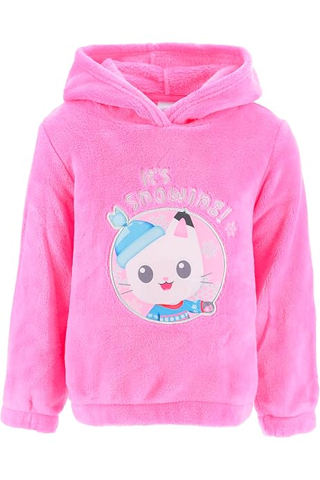 Felpa Con Cappuccio Gabby's Dollhouse Per Bambine | Felpa Viola Cotone Morbida Con Stampa Personaggi - Foto 6