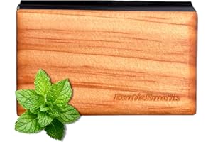 MARBRIUM Ambientador de Coche - Madera Natural - Aroma Fresh Menta Duradero y Refrescante - Elimina y Neutraliza Malos Olores al Instante - Viajes Agradables con Ambiente Fresco - Fácil de Usar