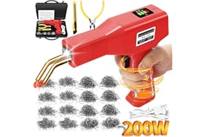 HYHJMISTY 200W Saldatore per Plastica, USB Ricaricabile Saldatrice per Plastica con Batteria 5000mAh, Senza Fili Saldatore Plastica con 1050PCS Graffettes, Kit Saldatore Plastica per Riparazione Paraurti Auto