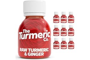 THE TURMERIC CO. The Turmeric Co Ginger Shots - 9x60ml Fresh & Raw Pressed Ingredients Turmeric and Ginger Immune System Booster Shots, Natural Energy Drink, No Added Sugars, Created by A Premier League Footballer