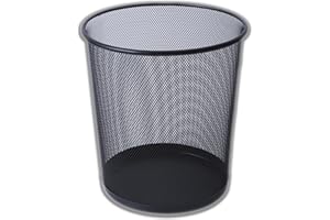 IPEA Cestino per la Carta in Rete Metallica Nero - 26 X 23 cm - Cestino Getta Carta Riciclaggio per Ufficio, Casa, Camera, Scuola - In Metallo - Cesto Spazzatura per Scrivania, Tavolo, Mobile