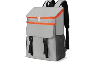 RHTVRLL Cooler Bag Backpack 30L, Large Waterproof Leakproof Insulated Picnic Rucksack, Collapsible Cool Bag for Shopping, Camping, Beach, Outdoor Hiking