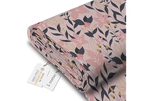 DreamRoots Tissu imperméable extérieur au metre 160 cm Largeur - Toile exterieure impermeable 100% de polyester 600D 220g/m - Tissus au metre ameublement Calm Evening 1M