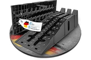 SELLOGX® Auffahrrampe PKW 2er Set | Hochbelastbare Auto Rampe bis 5 T | Auffahrhilfe & Einfahrt Rampe rutschfest für Wohnmobil, Anhänger, Garage, Werkstatt, Ölwechsel und Reparatur
