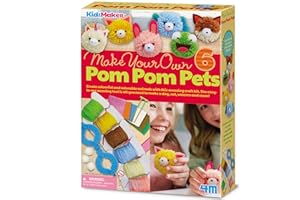4M 404760 KidzMaker Make Poms, Multi Colour