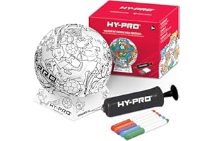 Hy-Pro Doodlekick Colour In Football with Pump Included - Size 2 Ball with Stand & Pens Set for Personalised Colouring - Scribble Ball For Kids, Great Gifts for Football Mad Boys & Girls