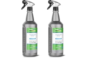 ‎FERDOCLEAN ferdoclean Glasreiniger Nano Protect 2 x 1.000 ml, für streifenfreien, Glanz & strahlende Scheiben + Flächen, Sprühflasche 2L mit Nano Schutz gegen Wiederverschmutzung