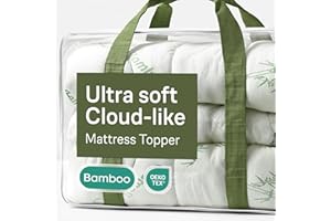 NIAGARA SLEEP SOLUTION Mattress Topper Cloud-Like Comfort - Ultra-Soft, Breathable, and Cooling Bamboo Viscose Protection - 135x190cm, Deep Fit