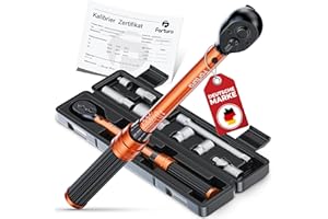 Fortura® Drehmomentschlüssel 3/8/ Drehmomentschlüssel 5-60Nm /Zündkerzenschlüssel/Drehmomentschlüssel Fahrrad/Drehmomentschlüssel set/Drehmomentschlüssel Motorrad/Drehmomentschlüssel klein