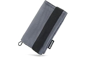 GUGGIARI Wąski portfel dla mężczyzn, kompaktowy, miękki i minimalistyczny portfel do uporządkowania pieniędzy, kart kredytowych i kluczy, bezpieczny portfel z technologią blokowania RFID, Szary